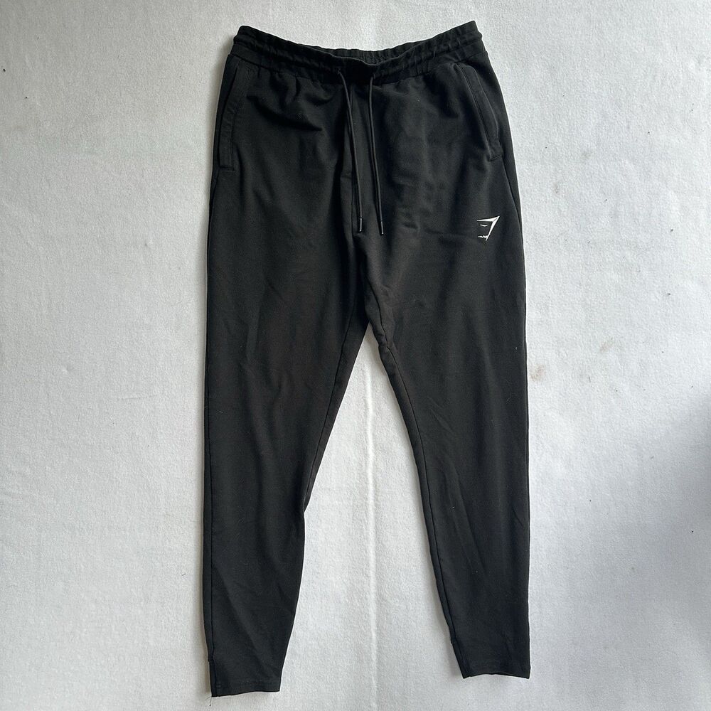 Gymshark Pants Black Slim Fit Drawstring Pocket Jogger Sweat Gym Stretch Size L